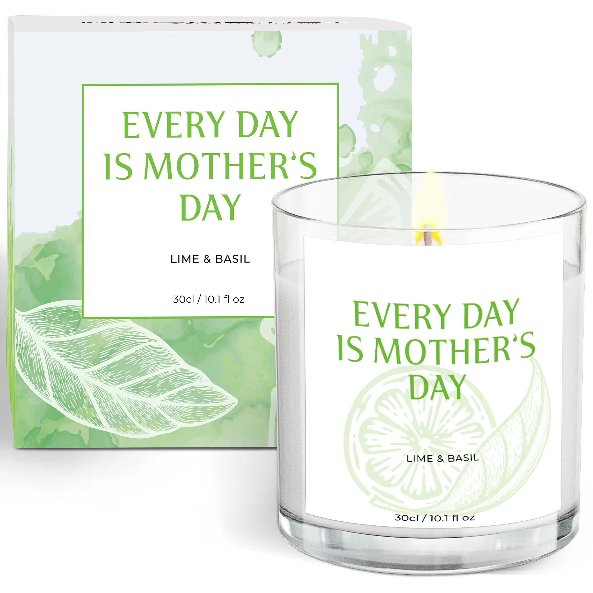 Lime Basil Scented Candle